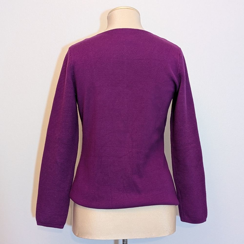 Unique Purple Textured Sweater - Picture 10 of 11